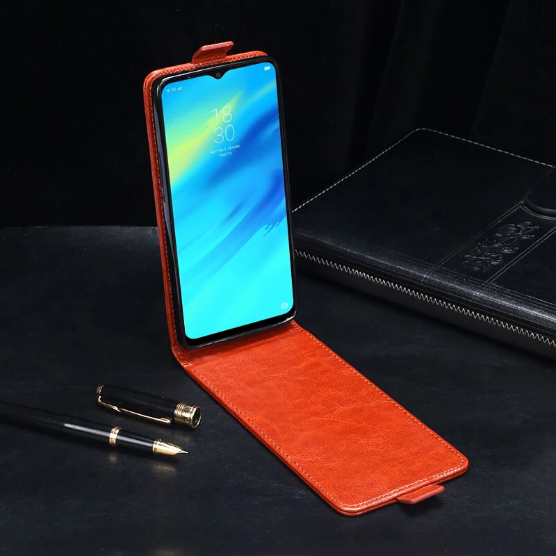 Чехол OPPO Realme 3, Роскошный кожаный флип-чехол для OPPO Realme 3, защитный чехол для телефона, задняя крышка
