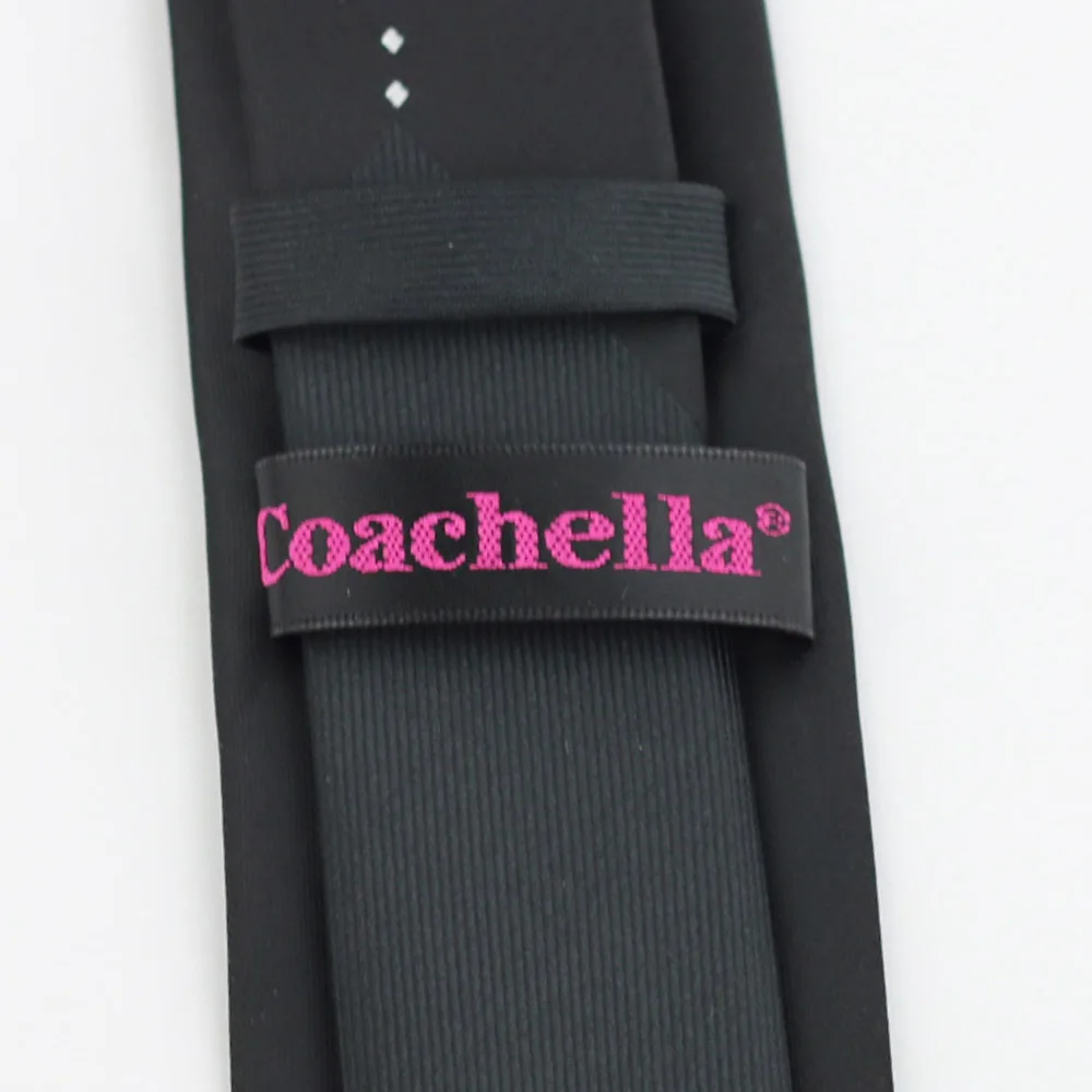 Галстуки Coachella черные с серебряной линией галстук контрастным дизайном тонкий из