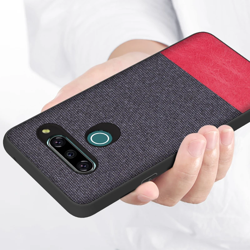 Для LG V40 чехол мягкий силиконовый край роскошный тканевый для комбинированный