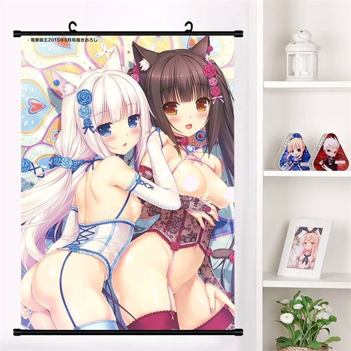 Аниме NEKOPARA Neko Para Chocolat ванильный сексуальный милый настенный свиток плакат Настенные подвесные плакаты коллекция домашнего декора - Цвет: P