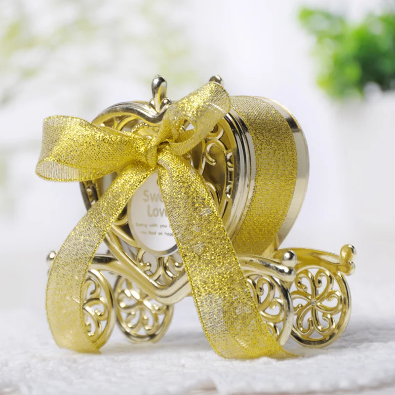 20 шт. золотистая и серебристая пластиковая коробка для тележки лента с узлом