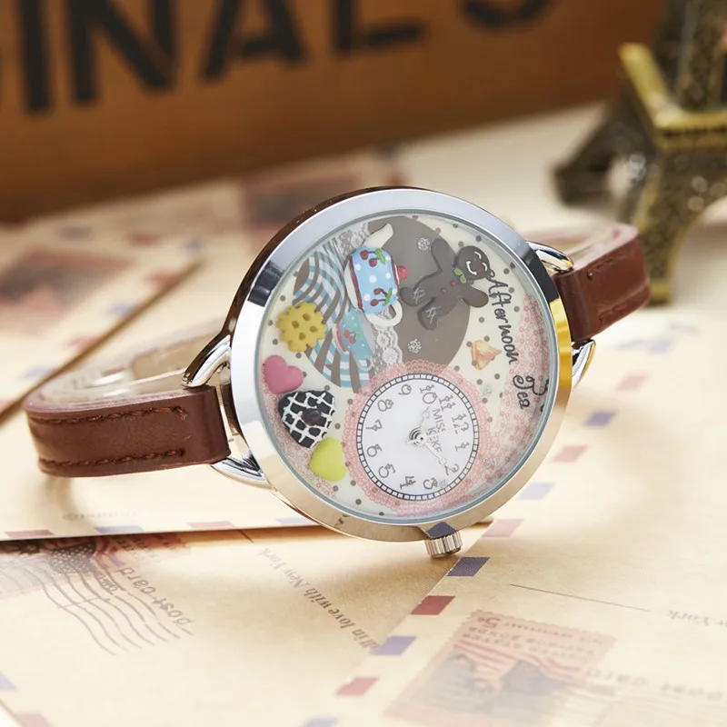 MISS KEKE montre enfant Clay милые мини-часы в виде печенья уникальный чайник подарочные часы