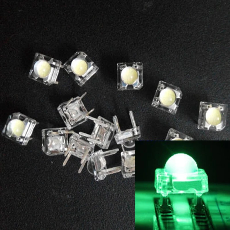 10 шт. 5 мм F5 Piranha LED зеленая круглая головка супер яркий светоизлучающий диод