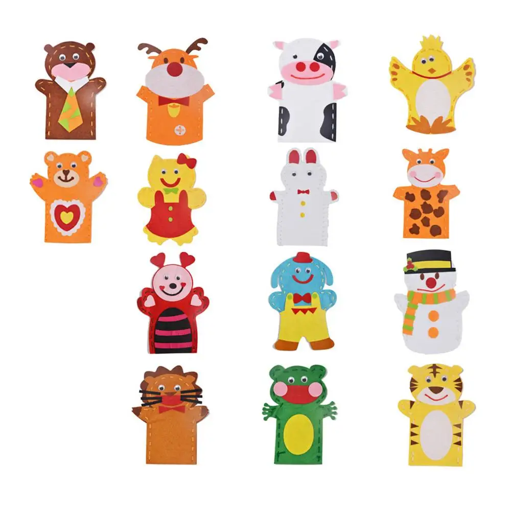 12-5Pcs 5 шт./компл. 3D EVA пены Стикеры игрушки головоломки DIY игрушки ручной работы с рисунками зверей из мультфильмов, образовательные Развивающие игрушки для Для детей Подарки - Цвет: 12-5Pcs