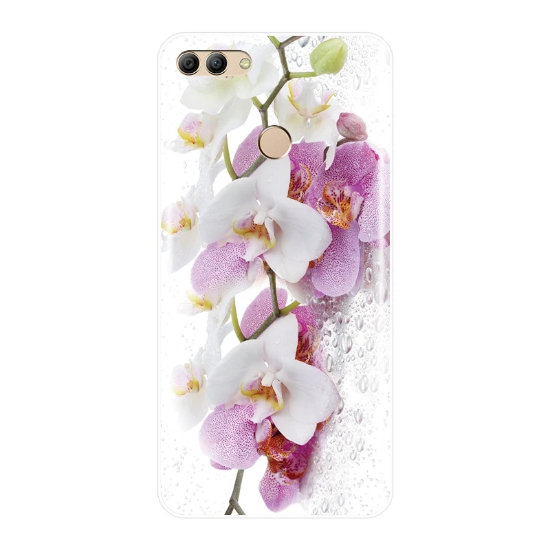 Flower Stone Pink Phone Case For Huawei Y5 Y6 Y7 Prime 2018 Y9 2019 Soft Silicone Back Cover Y3 2017 II Pro | Мобильные телефоны и