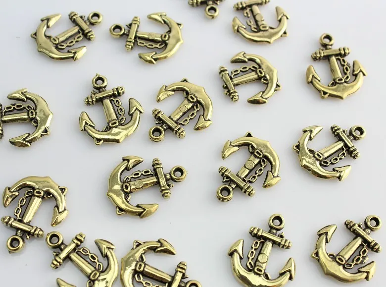 Купи 1200pcs plastic w/ brass plating Antique Bronze tone Anchor Charms Decoden Cabochons Pendants 20x18mm D25 за 1,624 рублей в магазине AliExpress