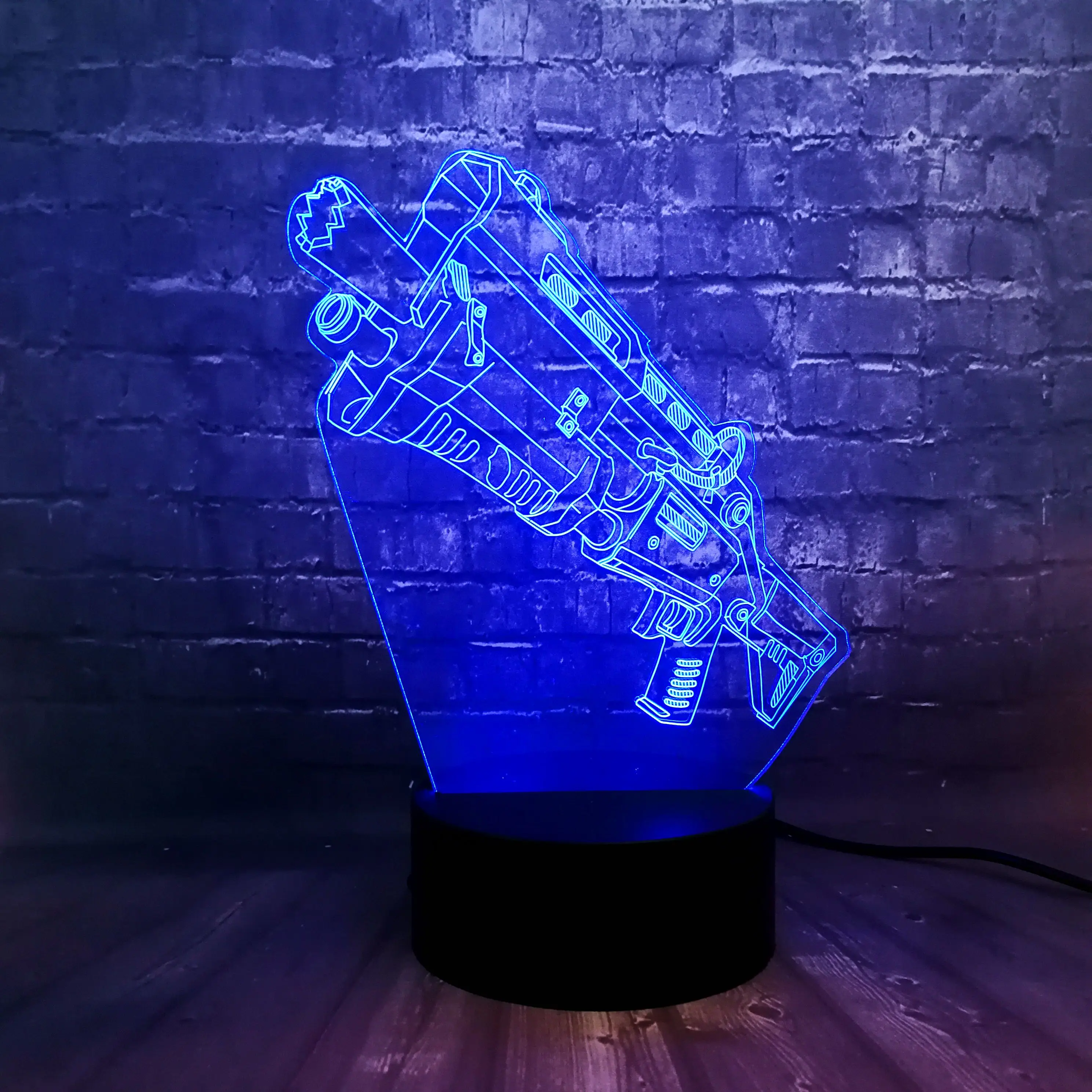 Новая акриловая Иллюзия 3D 7 цветов USB зарядка RGB игра битвы реквизит в виде