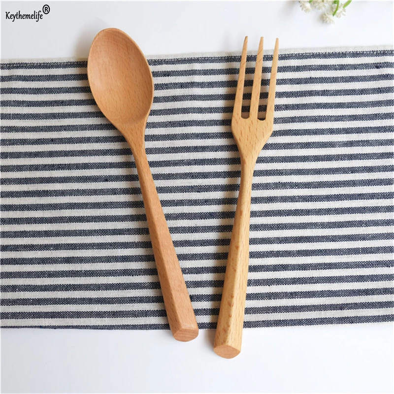 2 шт./компл. деревянная портативная посуда деревянные столовые приборы