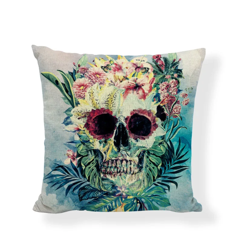 Сахарной Мексика Подушка с черепом Чехол аниме лаундж-17 &quotпостельное белье