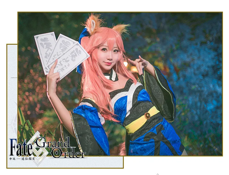 Fate Grand Order Tamamo no Mae FGO Kimono Cosplay Costume Full Set Women COSPLAYONSEN | Тематическая одежда и униформа