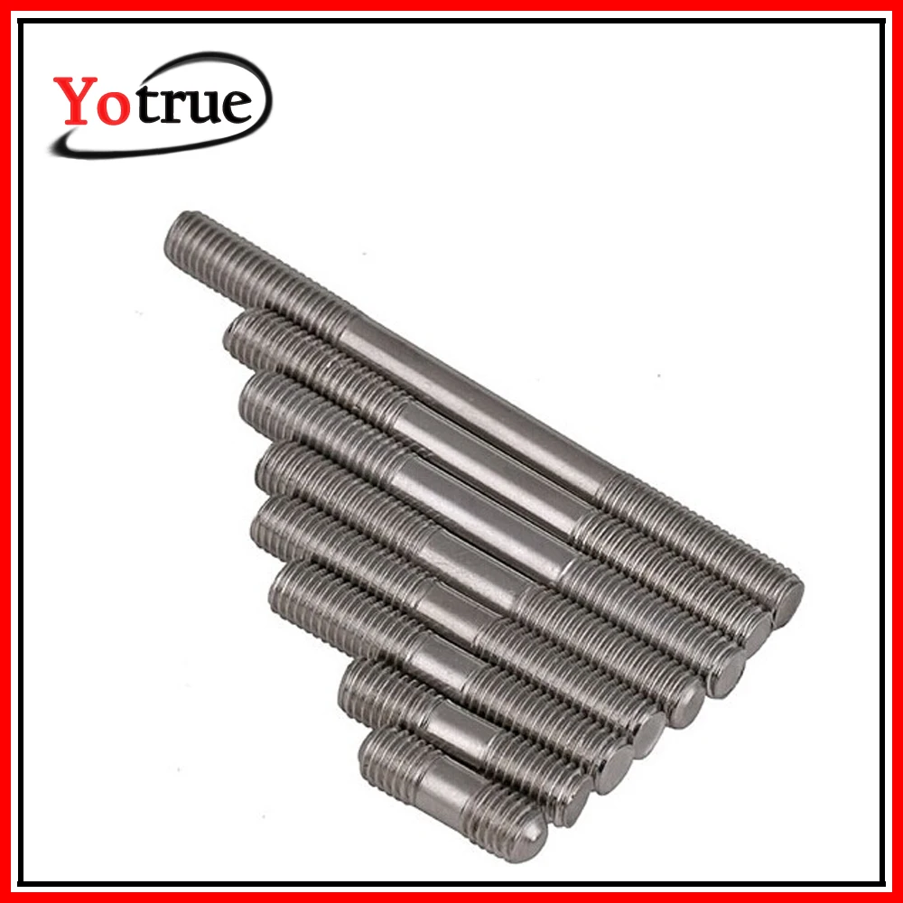 50 шт./лот SS304/316 M2 * 20-M2*200 двухконцевые стержни резьбовые болты из нержавеющей стали