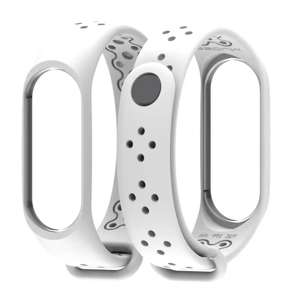 white Браслет mi jobs mi Band 4, силиконовый браслет, браслет mi band 3, аксессуары для браслета mi Band 3, умный ремешок для Xiaomi mi band 3 - Цвет: white