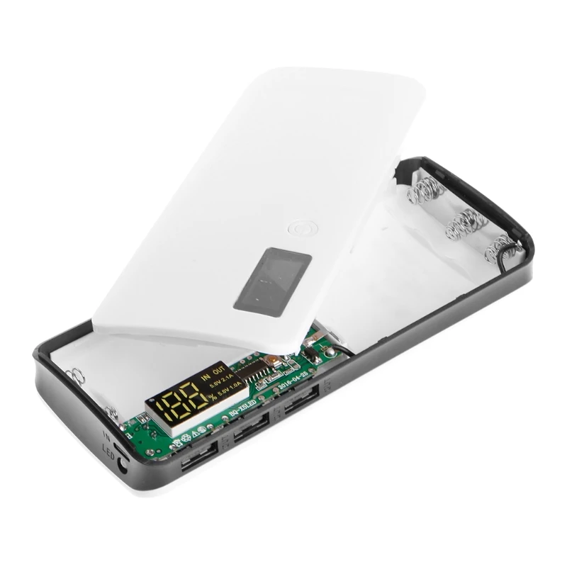 3 USB-порта 5x18650 &quotсделай сам&quot портативный держатель батареи с ЖК-дисплеем чехол