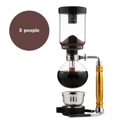3 people Syphon Pot Кофе сифон горшок Термостойкое стекло Сифон Ручной чайник Сифон Вакуумный горшок кухонные инструменты 3-5 чашек сифон кофе машина - Цвет: 3 people Syphon Pot