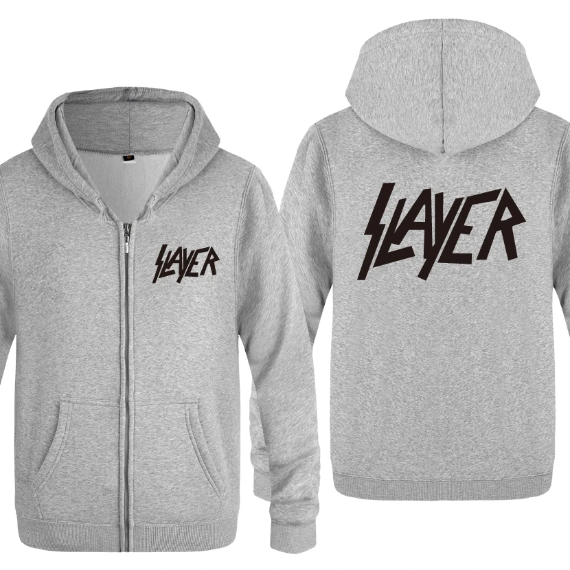 HUIY HET Slayer Рок Группа толстовки мужские мужские s молния с капюшоном флис толстовки кардиганы - Цвет: HUIY HET