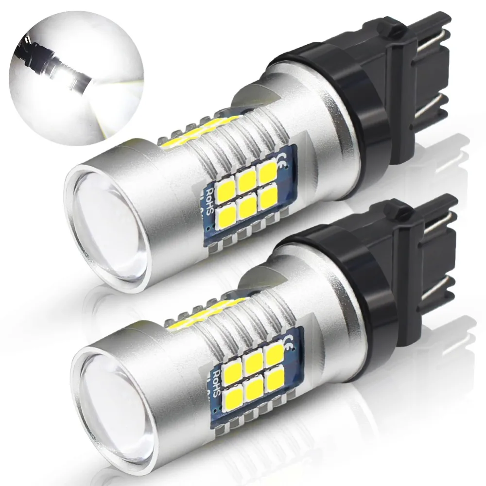 2X T25 светодиодный 3157 лампы 3030 чипсеты 21 SMD СВЕТОДИОДНЫЙ 1200LM белый светильник