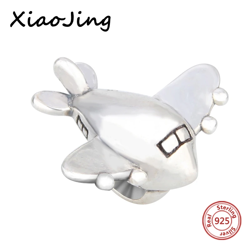 P6308 Aliexpress DIY дизайн браслет маленькая лодка и самолет 925 серебряные бусины pandora Fit Аутентичные браслет кулон ювелирные изделия инструмент - Цвет: P6308