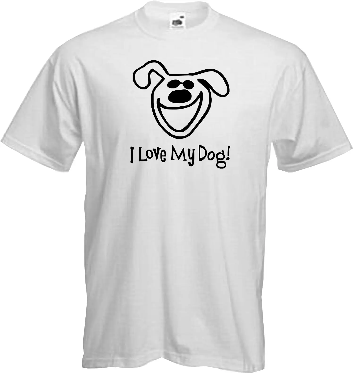 I LOVE MY DOG картинка забавная качественная футболка * Новые футболки Забавные топы