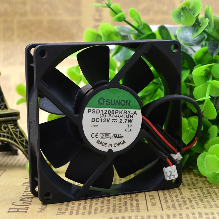 

Free Delivery. 8025 cases server cooling fan 12 v 2.7 W PSD1208PKB3 - A double ball bearing
