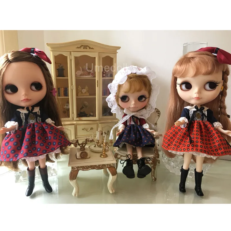 1 шт. классическое платье ручной работы для Blyth, Licca, 1/8 1/6 BJD, Pullip аксессуары для кукол
