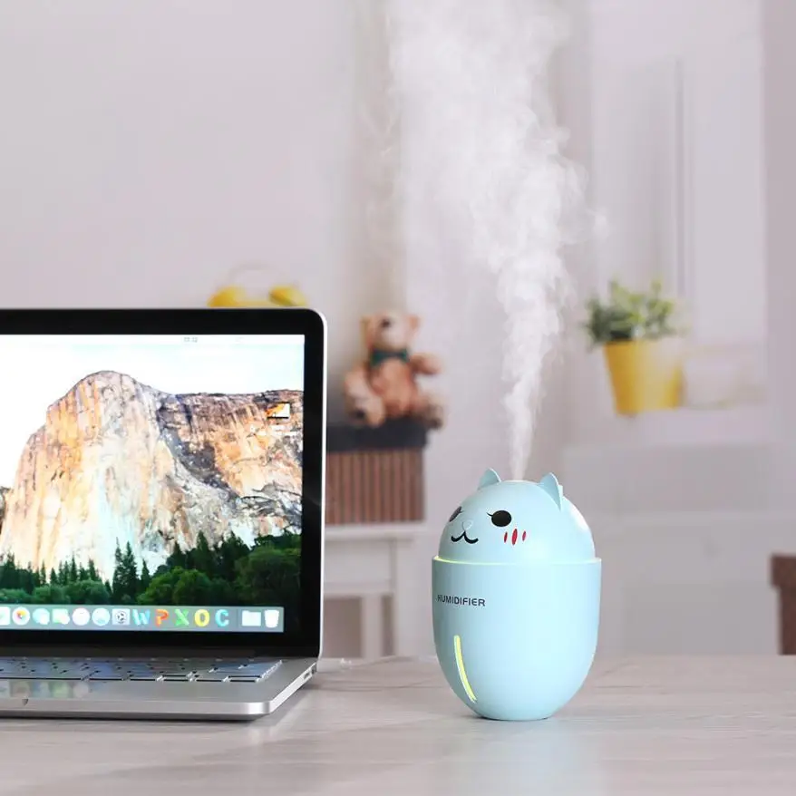 Kitty увлажнитель воздуха 3 в 1 портативный USB увлажнитель паровой ночник вентилятор домашний