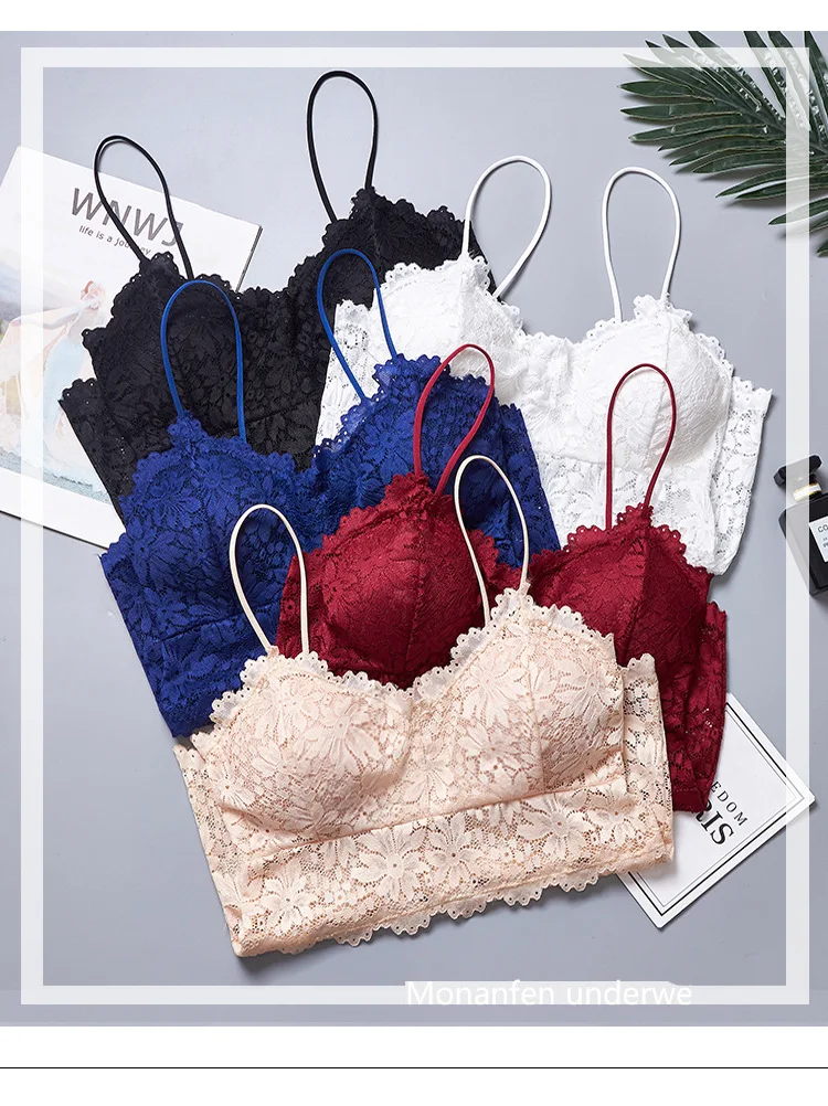Women Sexy Camisole&Tanks With Cups Sling Flower Lace Breathable Comfortable Fitness Up Girls' Tops Night Dress Summer Underwear