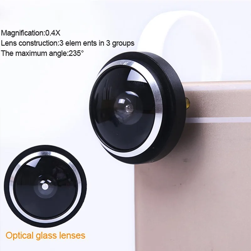 Универсальный Съемный Fisheye клип Объективы для телефонов Камера Наборы 235