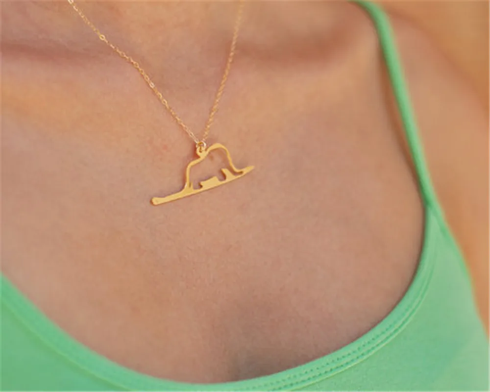 Новое ожерелье с подвеской в виде милых животных со слоном слона змеи для женщин