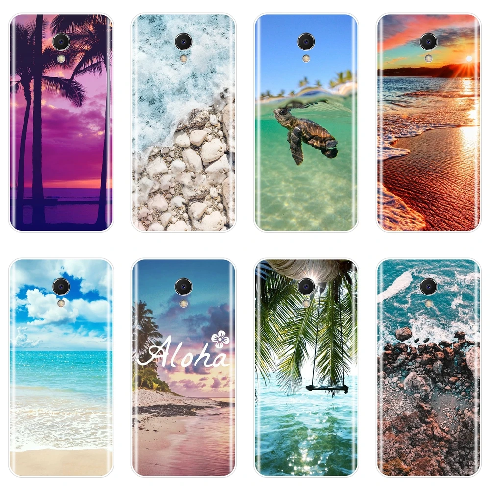 Мягкий чехол для телефона Meizu M6 M6S M6T M5 M5C M5S M3 M3S M2 Пляжная Силиконовая задняя крышка