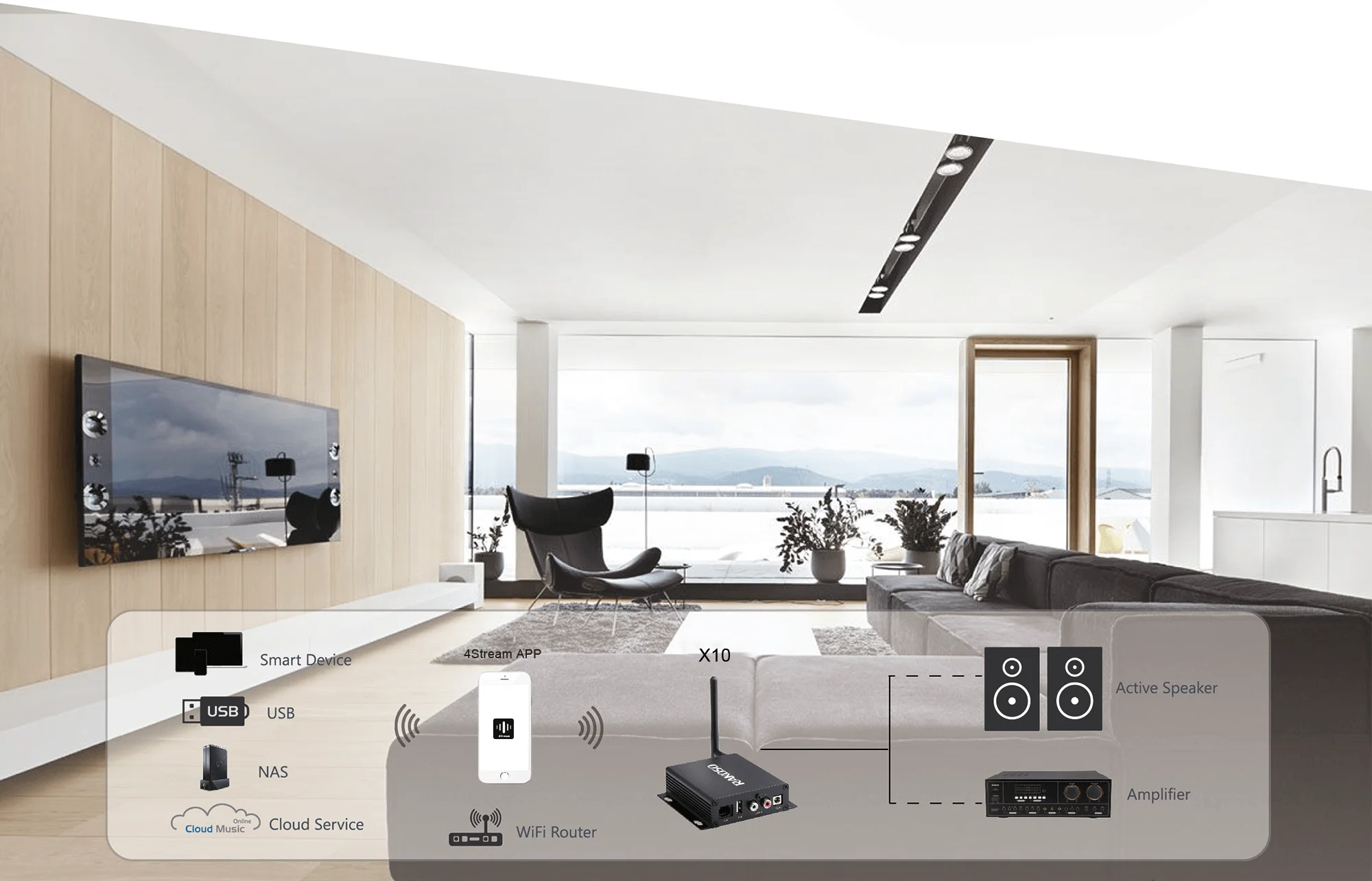 RAKOSO X10 WiFi Hi-Fi предусилитель с ESS dac line out Оптический коаксиальный выход линия в usb LAN Spotify Airplay DLNA Multiroom APP