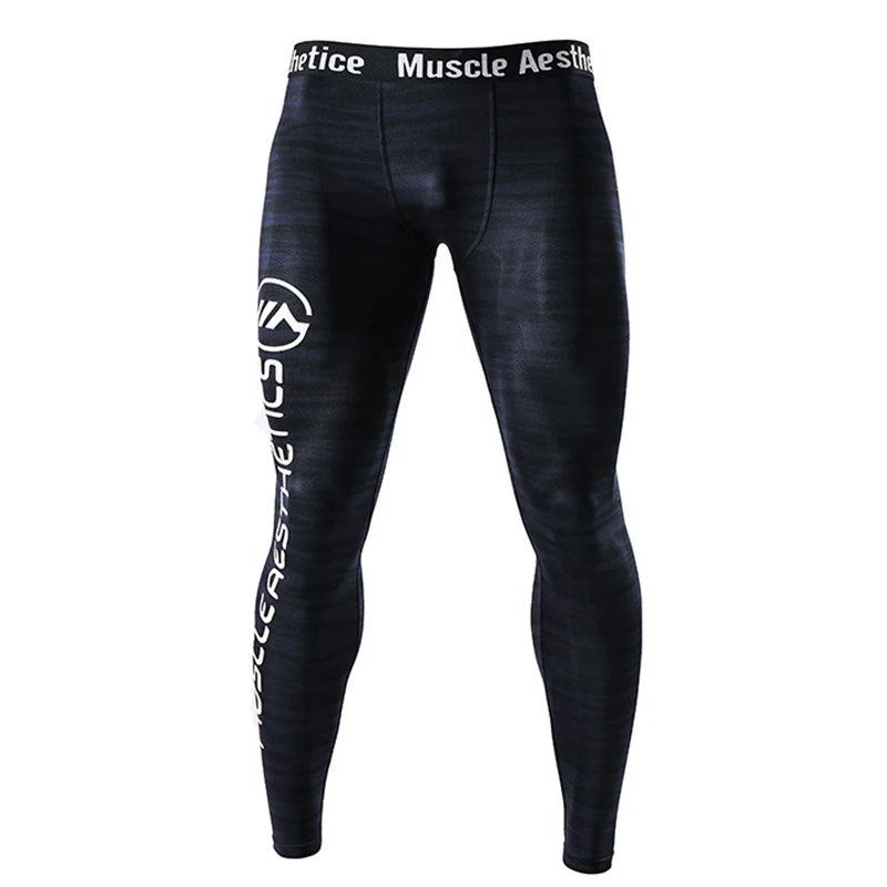 Мужские компрессионные облегающие леггинсы для бега спортивные мужские штаны