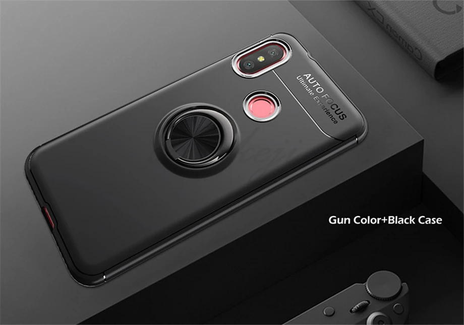 Для Xiaomi mi A2 Lite чехол Explorer чехол из силикагеля, автомобильный держатель, подставка держатель с магнитным креплением кольцом для пальца чехол из термопластичного полиуретана для mi A2 Lite Полное покрытие