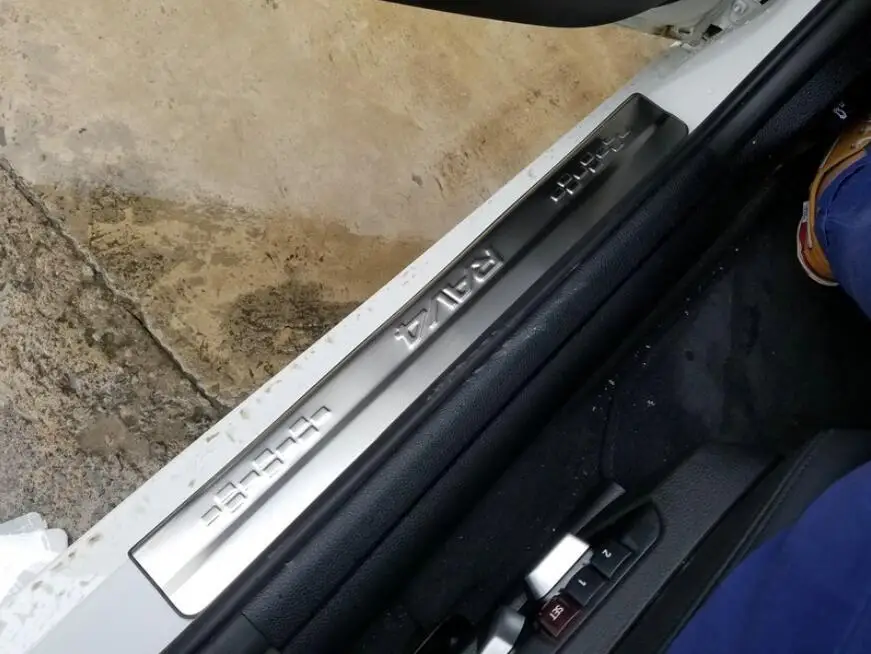 Нержавеющая сталь плоский порог износа автомобильные запчасти аксессуары для Toyota RAV4 2013