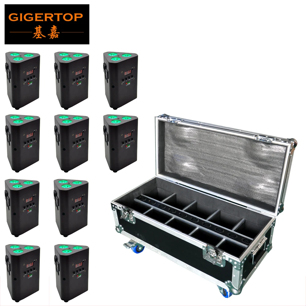 Прямая с фабрики DJ дизайн Uplight DMX512 батарея 3*10 Вт RGBW светодиодный инфракрасный контроль подходит ферменная подвесная 10в1 зарядка Дорожный Чехол