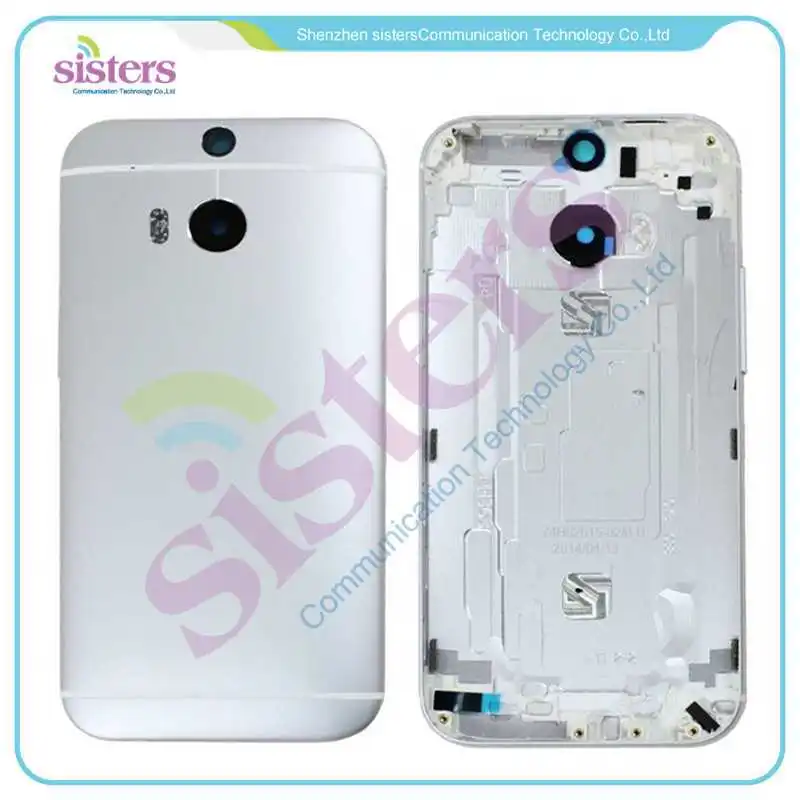Wholesale Hot Sale Silver Grey Gold Red Blue Pink Back Housing Cover Case Battery Door For HTC One 2 M8 831C Free Shipping