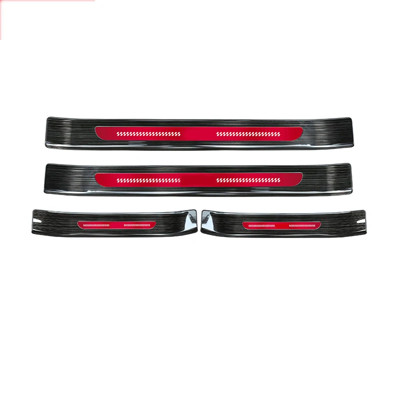 Red outside withlogo 4 шт./компл. для Toyota RAV4 подоконная накладка Нержавеющая сталь автомобиля Средства для укладки волос C193 - Название цвета: Red outside withlogo