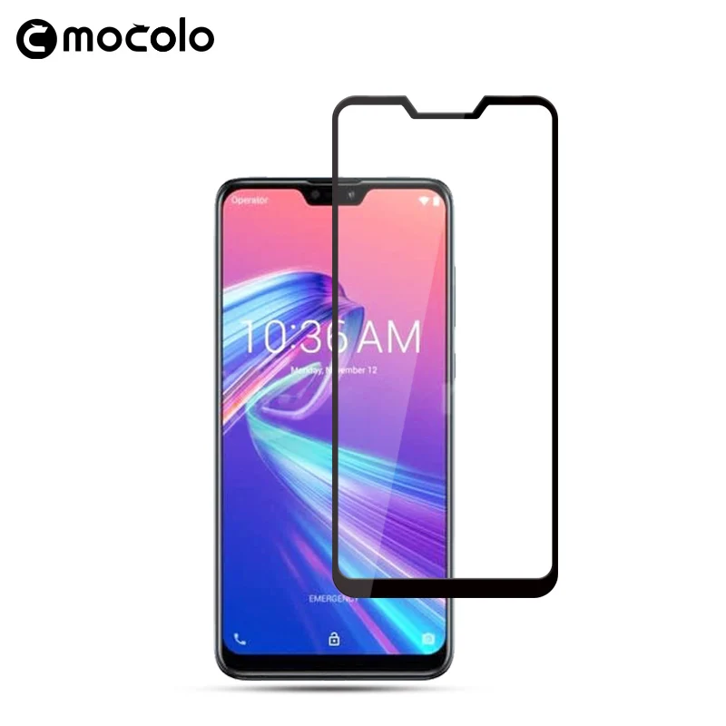 Black Mocolo 2.5D 9 H полное покрытие закаленное Стекло пленку защитное стекло на для Asus ZenFone Max Pro M1 M2 м 1 2 ZB601KL ZB602KL ZB633KL ZB631KL 32/64 GB - Цвет: Black