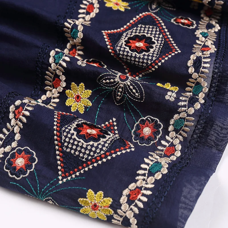 AOFULI высокое качество L XXXXL 5XL плюс Размер Этническая Вышивка женское летнее платье
