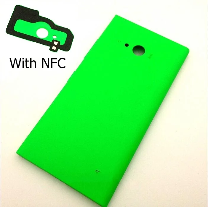 Green with NFC Новая задняя крышка для Nokia 730 735 корпус батареи Чехол для Lumia от Nokia 735 730 чехол без логотипа плюс 1 шт пленка - Цвет: Green with NFC
