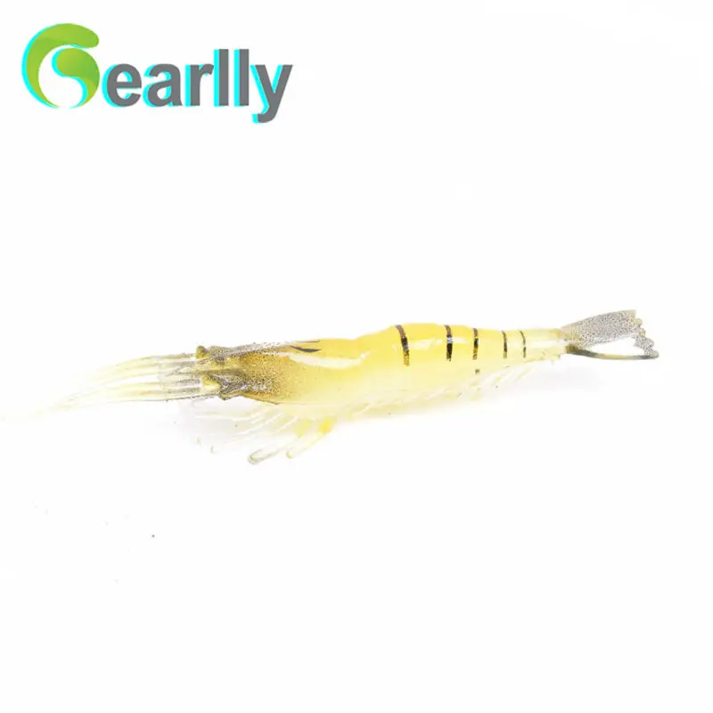 Gearlly 5pcs/lot 5cm/4g Soft Fishing Lure Shrimp Luminous Artificial Bait Lures Baits | Спорт и развлечения