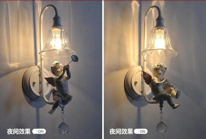 Рог/скрипка смола ангел светильник резьба романтика настенная лампа WLL 9|wall lamp|wall
