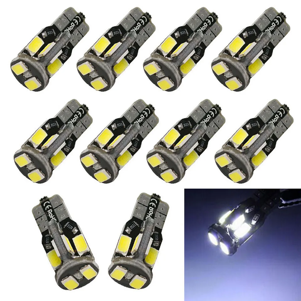 10 шт. T10 5730 10SMD Светодиодные Автомобильные фары ширина лампы CAN BUS свет для чтения