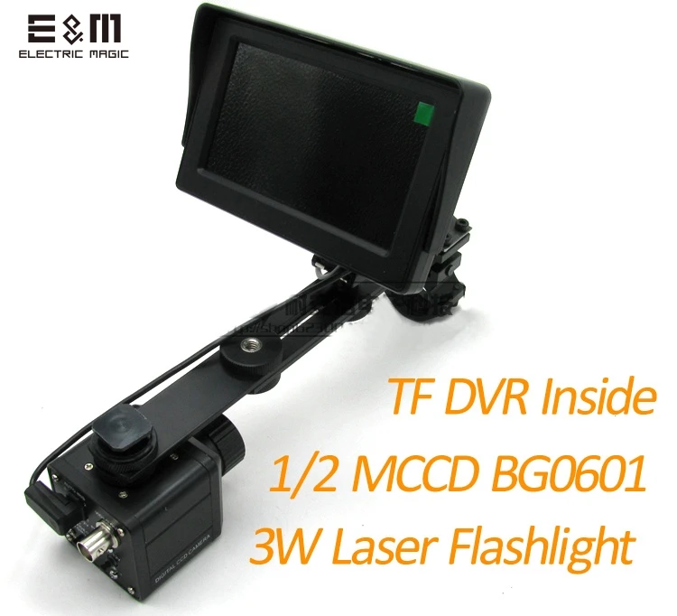E&ampM Hunting Camera Infrared Digital Night Vision DVR Recorder 3W Laser Flashlight 4.3 Display Monocular Goggles Scope |
