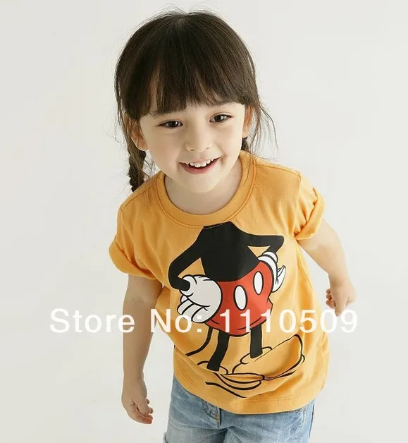 new summer children t shirt clothes wholesale baby boy leisure cartoon Minnie mouse short sleeve kids tops 5pc/lot free shipping | Мать и