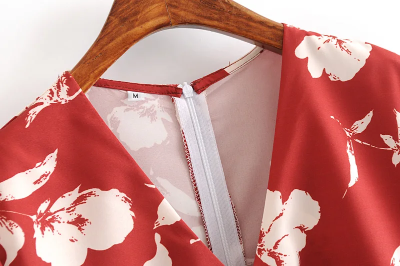 2019 Новое Женское праздничное красное платье с принтом сон трава женское милое