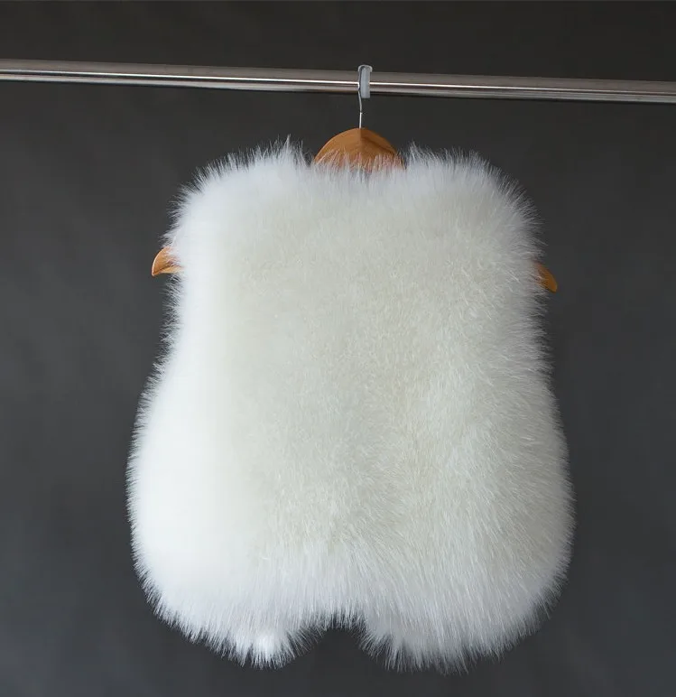 Женский короткий жилет из искусственного Меха чернобурки Зимняя Мода 2017 плотный