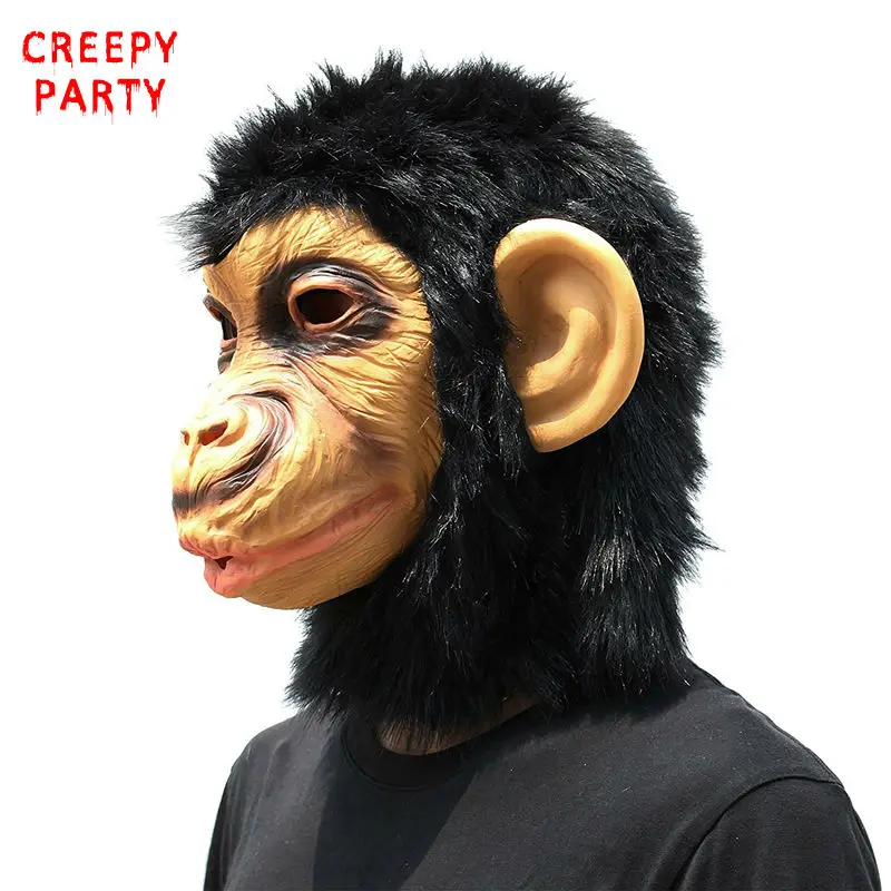 Шимпанзе обезьяны маска для взрослых полный уход за кожей лица латекс Горилла