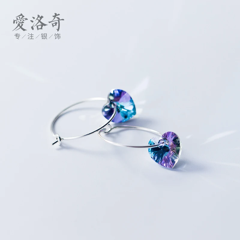 Женские серебряные сережки AROCH S925 в Корейском стиле постепенно меняющие сердце