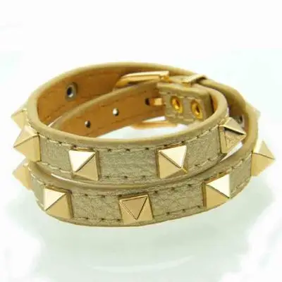 Новый тренд в стиле панк ветрозащитные заклепки модный женский браслет с двойным