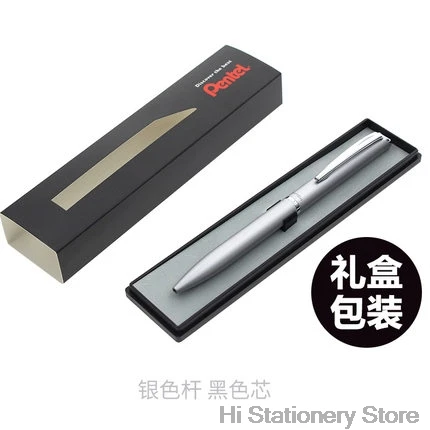 1 шт. Pentel металлическая игла стержня гелевая ручка 0,5 мм BLN2005 вращающаяся быстросохнущая ручка Подарочная коробка гладкие чернила для воды быстросохнущие - Цвет: As picture
